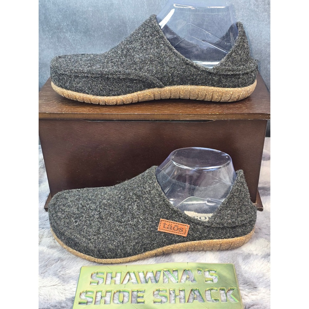 NWOT Taos Convertawool Clog Black Wool Collapsible Heel Shoes Womens 39 8-8.5